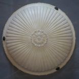 A Regency style plaster ceiling light shade, with gadrooning and floral decoration, 57cm diameter