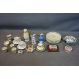 A collection of porcelain to include Limoges and Royal Doulton and 5 19th century cream ware plates