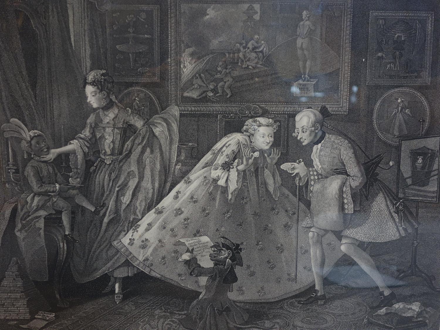 A 19th century Hogarth engraving by Samuel Phillips, titled 'Taste in high life', dated 1808, 39 x