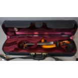 An Ashbury electric violin with carry case