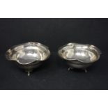 A pair of silver bon bon dishes stamped 900, 4oz