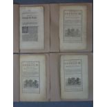Three printed George III political pamphlets dated 1774 within folders, together with a George II
