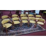 A set of 10 Kai Kristiansen style dining chairs