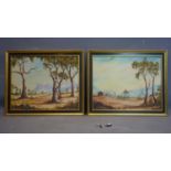 J. Stivan, a pair of landscapes with mountains to background, both signed and dated 79, both