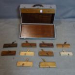 A vintage tool box + vintage tools H.46 L.69cm