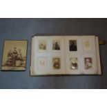 A Victorian photograph album containing period photographs