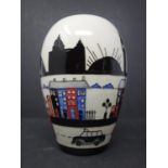 A Moorcroft 'Londinium' Vase, by Nicola Stanley 2017 1st Quality, with price tag, H.18cm