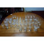 A collection of 19th/20th century glass and crystal drinkings glasses