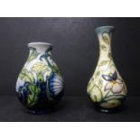 A Moorcroft vase by Rachel Bishop, 'sweet thief' design dated 2000, 17cm, together with one other
