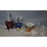 A collection of crystal and glassware, to include 2 boxed Bohemia crystal wine glasses, a Bridge
