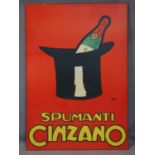 An advertising poster for Asti Spumanti Cinzano Italian Sparkling Wine, print on board, 132 x 92cm