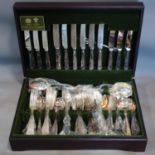 A canteen of silver plated King's pattern cutlery by Arthur Price of England, H.12 W.46 D.30cm