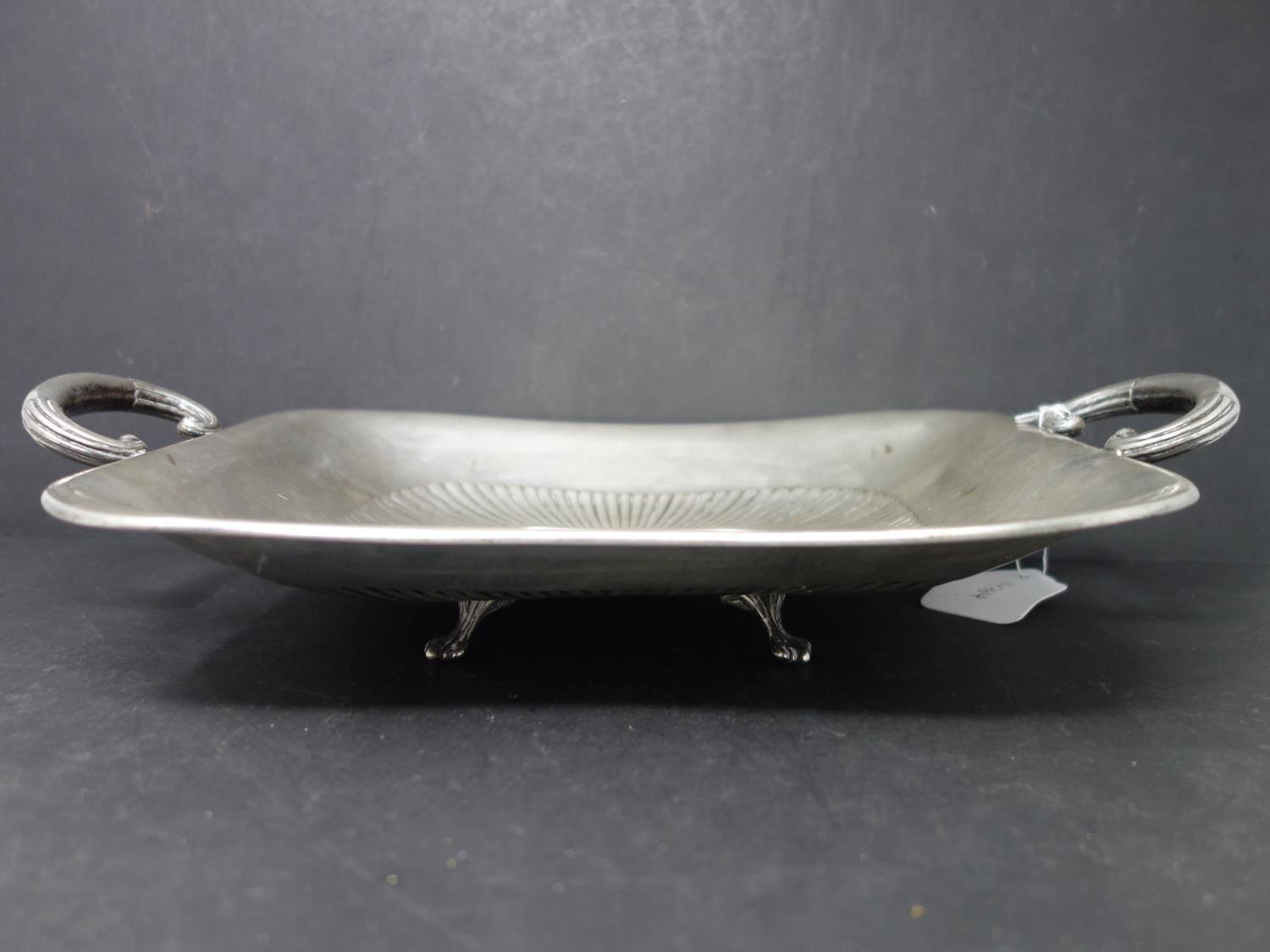 A large Austrian silver twin handled dish by Antal Bachruch, 20oz - Image 4 of 4