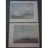 Donald Wilkinson, two Scottish landscapes, to include one of The Hebrides / Islands in fog - from