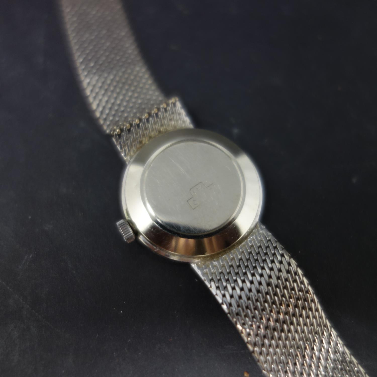 A vintage 18ct white gold Longines cocktail watch, set with diamonds, gross weight 36 grams - Image 3 of 3