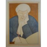 Edmond Xavier Kapp (British, 1890-1978), 'Sir Edward Marshall-Hall K.C.', portrait of a Judge,