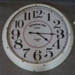 A large modern wall clock, the dial with Arabic numerals, battery operated, Diameter 82cm