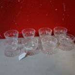 A set of 8 Waterford crystal sundae dishes