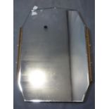 An Art Deco mirror, with bevelled plate, 90 x 66cm