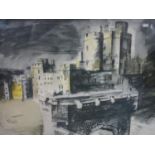 After John piper, print of Windsor castle, 27 x 36cm