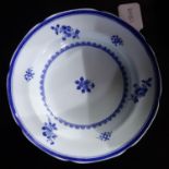 A large Spode Pine Stone dinner service, with blue floral decoration (qty)