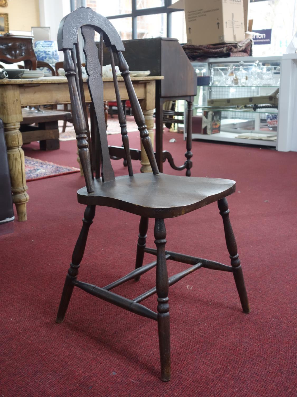 An oak bureau with desk chair - Image 6 of 8