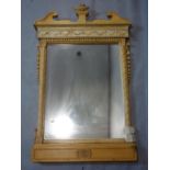 An Adams style pine mirror, 118 x 76cm