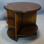 An Art Deco oak book/coffee table, H.54 D.61cm