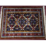 An Azerbaijani Khalca Guba rug, with certificate and original bag from purchase, 216 x 160cm