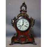 A late 19th/early 20th century French Japy Freres & co mantle clock, gilt metal and faux