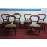 A set of 6 Victorian mahogany dining chairs