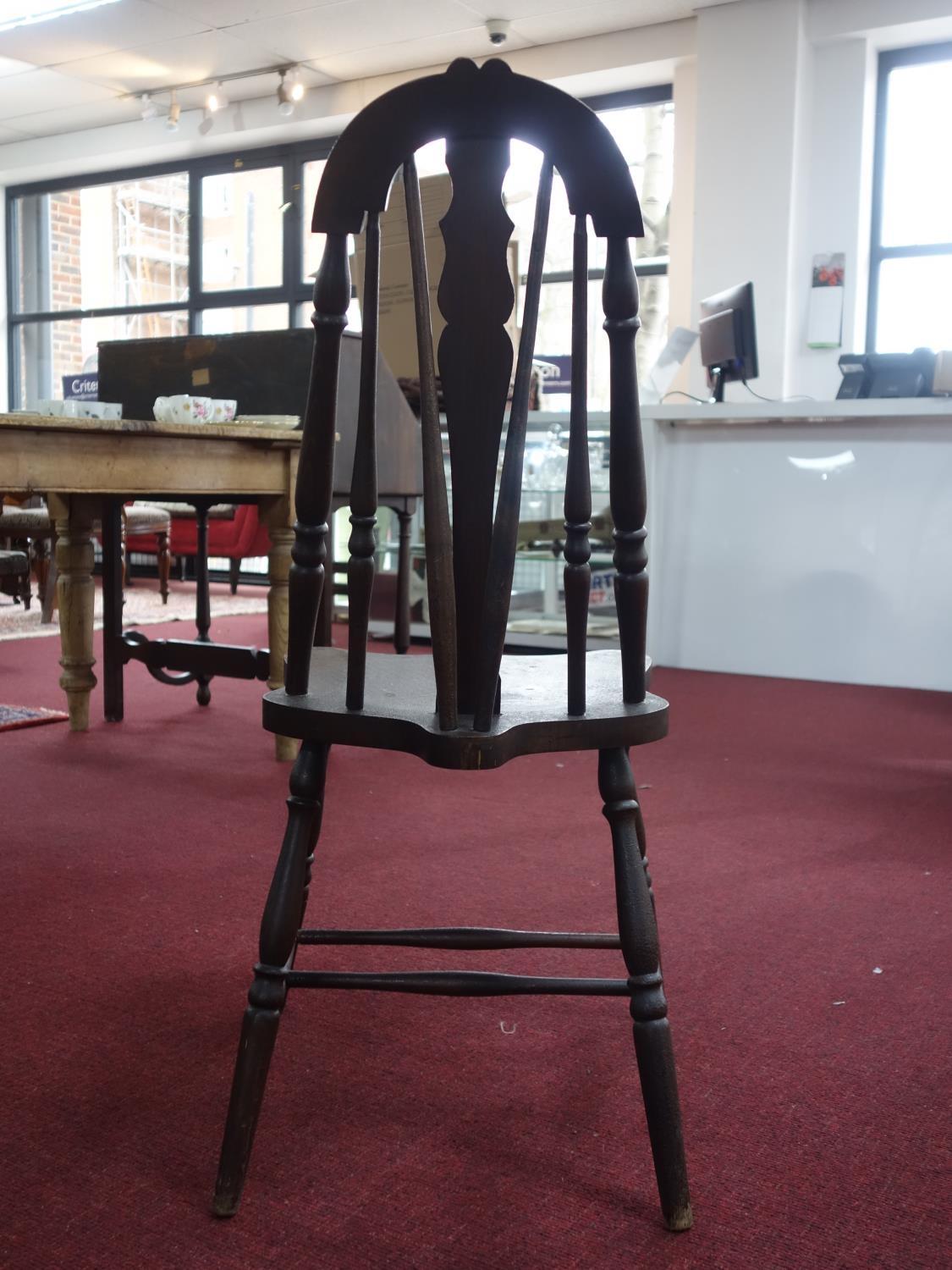 An oak bureau with desk chair - Image 7 of 8