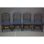 A set of 4 Georgian mahogany dining chairs