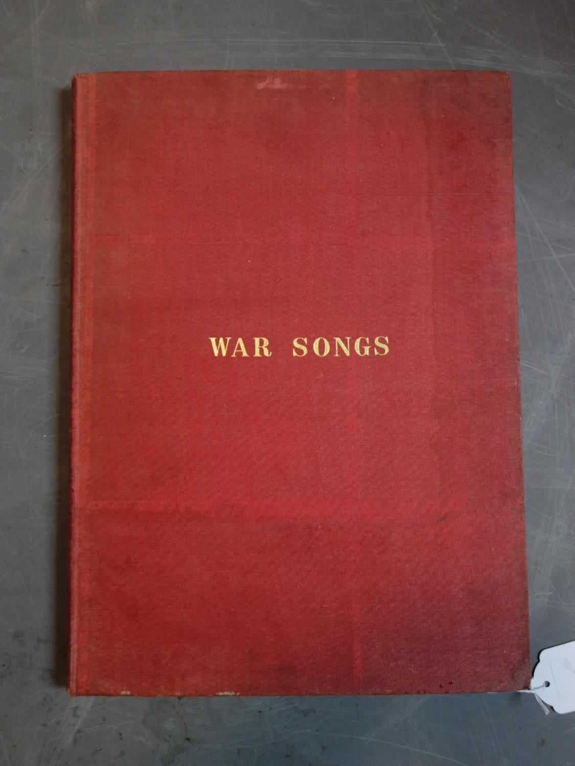 'War Songs' - a bound collection of sheet music