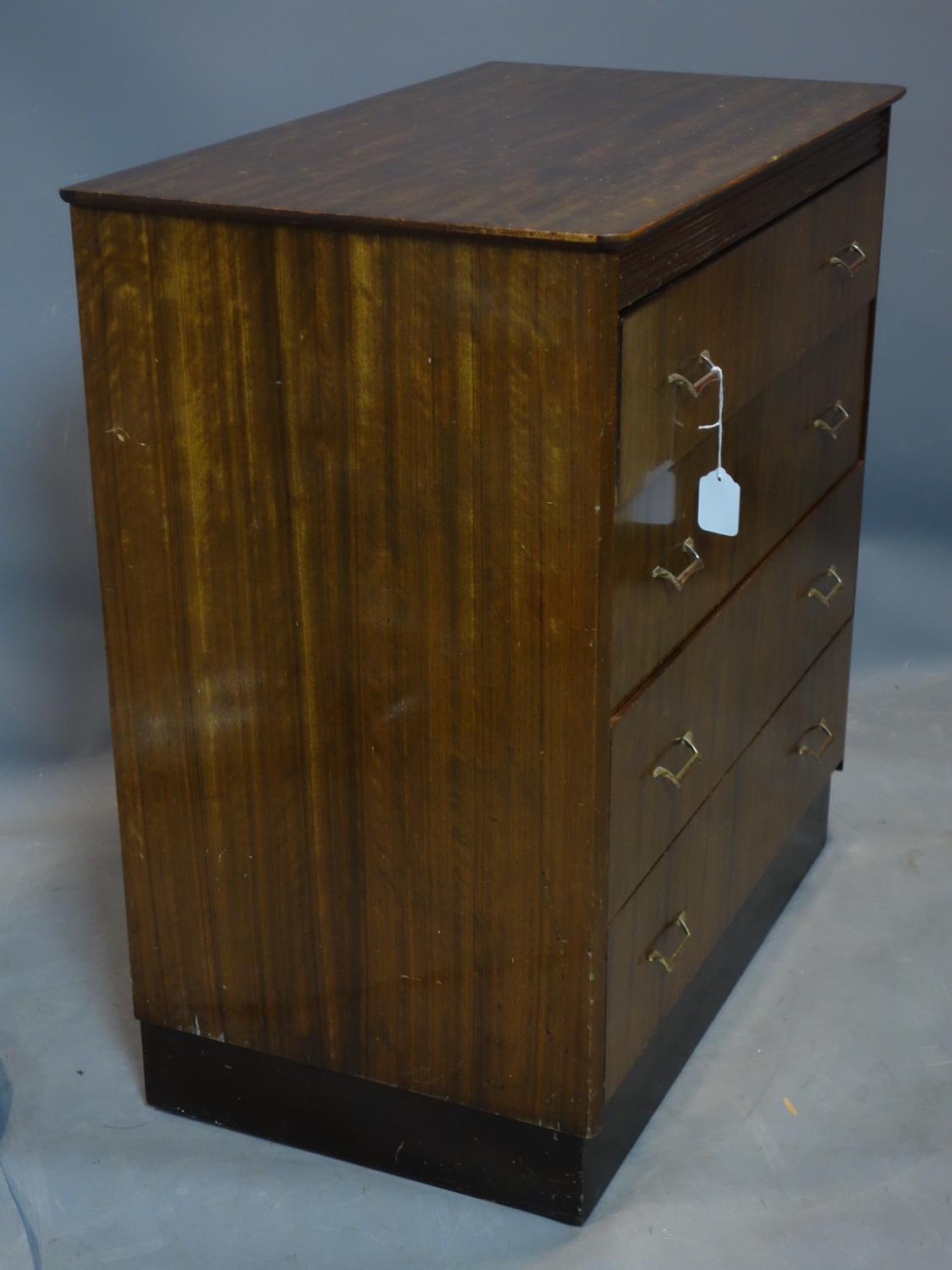 A 20th century teak chest of drawers by 'Golden key', H.87 W.81 D.47cm - Image 2 of 2