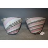 A pair of vintage Murano glass light shades