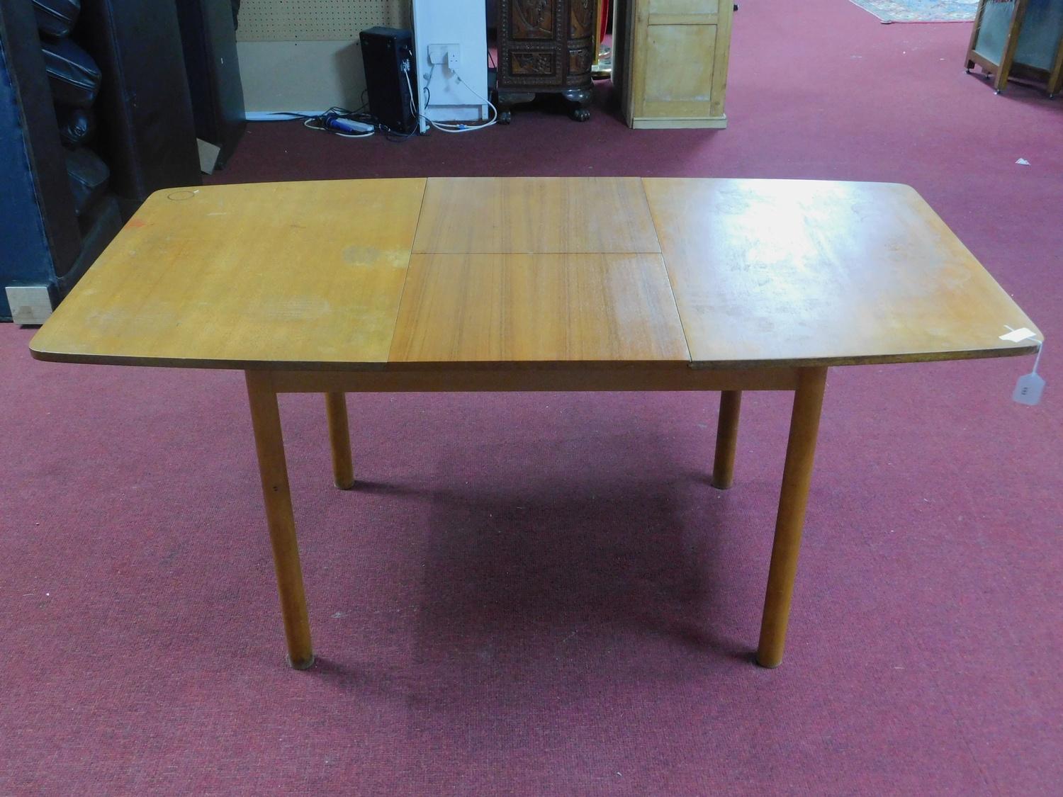 A 20th century Danish teak dining table, with butterfly leaf, H.73 W.160 D.84cm - Image 3 of 4