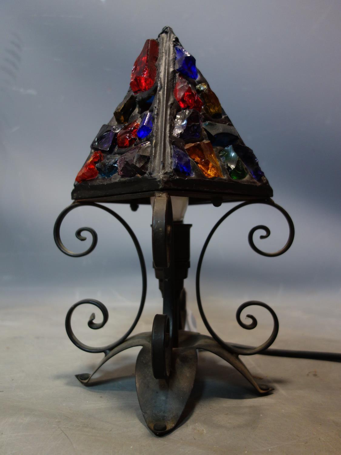 A wrought iron table lamp, H.35cm - Image 2 of 2