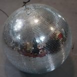 A mirrored disco ball, H.38cm