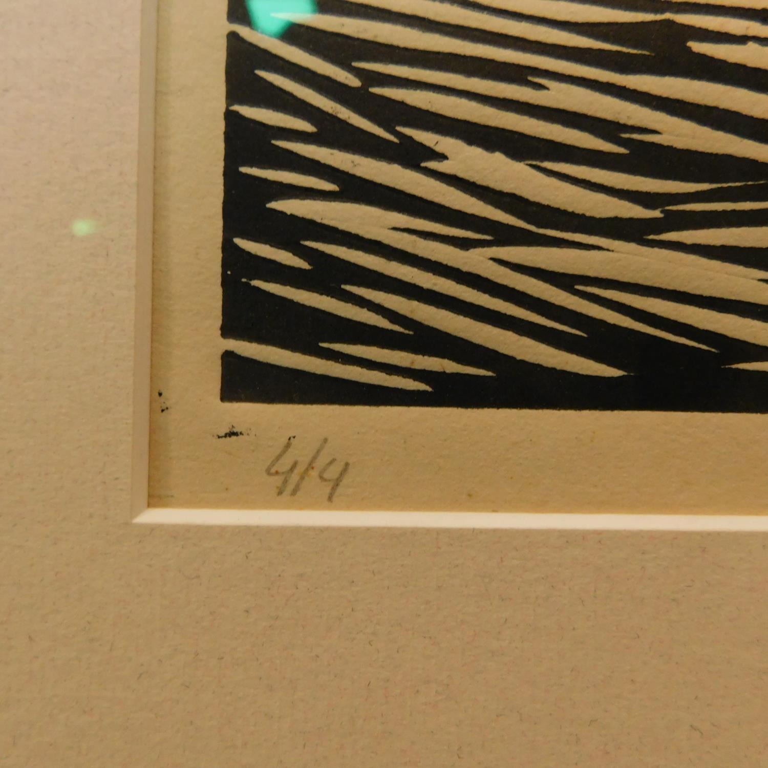 Cetin Cubuk, A Horse, woodblock print, signed in pencil to lower right, numbered 4/4, framed and - Image 3 of 4