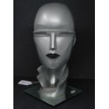 A vintage Lindsey B Balkweill plaster bust, signed and dated 1986, H.30cm
