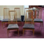 A set of six 20th century teak dining chairs