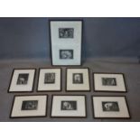 A collection of 18th century engravings of Rome, (8 in total in 7 frames)