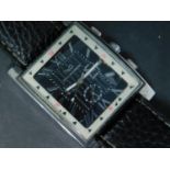 A Dolce & Gabbana gentleman's stainless steel wristwatch, black dial with Roman numerals, three