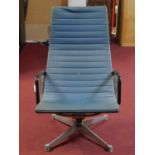 A vintage Herman Miller revolving desk chair, marked to reverse, H.100 W.64cm