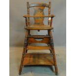 A Victorian metamorphic high chair, H.98cm