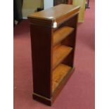 A late Victorian mahogany adjustable bookcase, H.108 W.87 D.28cm