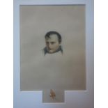 A print of Napoleon, 'Werchmeisters Runstverlag, Berlin' to border, in maple frame, 33 x 22cm