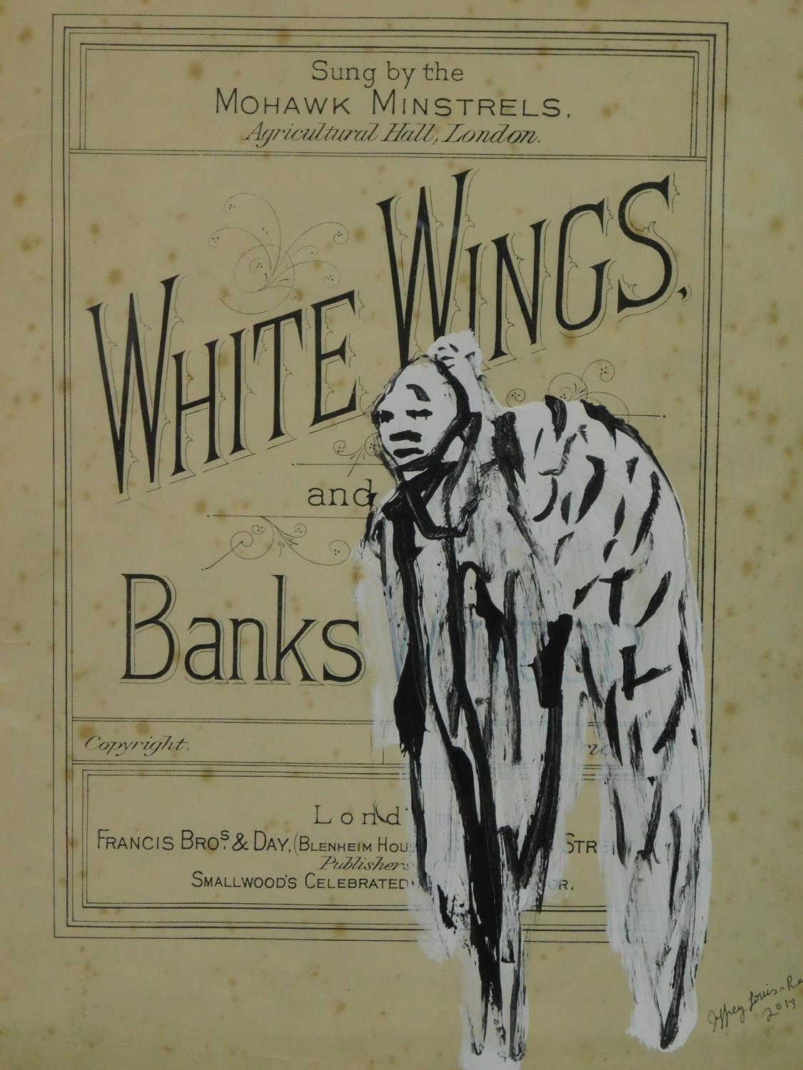 Jeffrey Louis Reed, mixed media studies, figures painted on sheet music title pages, framed, - Image 3 of 5