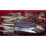 A collection of De Montfort Sheffield silver plated cutlery
